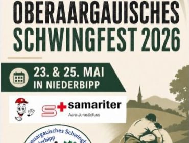 Samariter im Einsatz am Oberaargauischen Schwingfest in Niederbipp!🚑
Am 23. & 25. Mai 2026 stehen wir für die Besucherinnen, Besucher und Schwinger bereit – engagiert im Postendienst. 💪⛑️
Wir freuen uns auf ein spannendes Festwochenende!🇨🇭